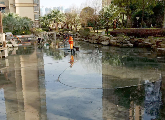 通河景观池淤泥清理